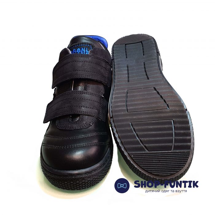 Ботинки Tiflani черные с синей звездочкой  B-7127S