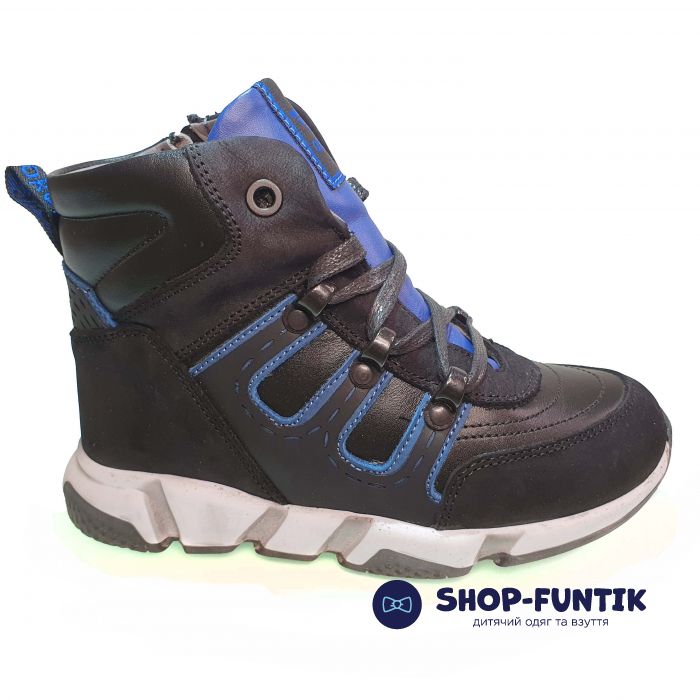 Ботинки Tiflani черные с декоративной шнуровкой B-952