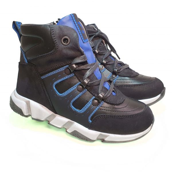 Ботинки Tiflani черные с декоративной шнуровкой B-952