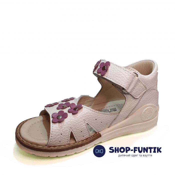 Сандалии Minimen белые с цветочком 1712