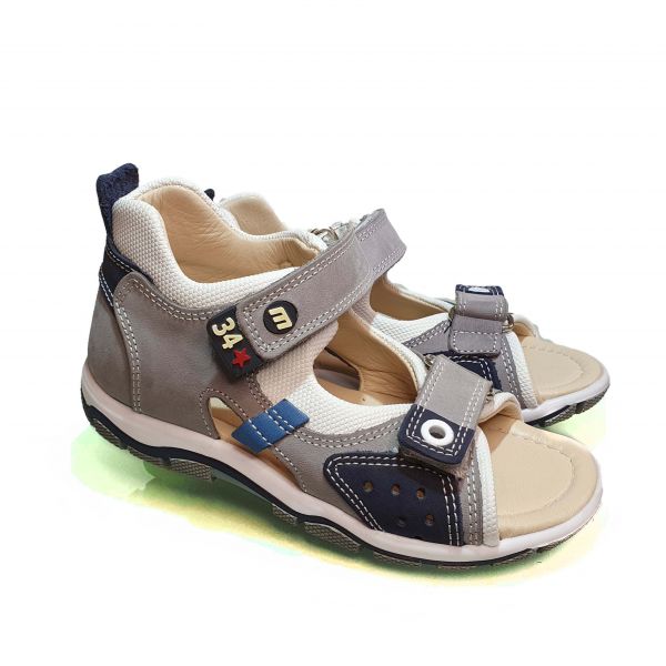 Сандалии Minimen серые открытые 04-295