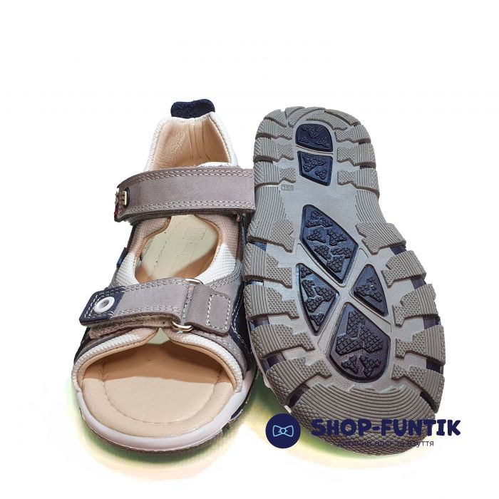 Сандалии Minimen серые открытые 04-295