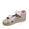 Сандалии  Minimen белые с серебристыми цветочками 1174