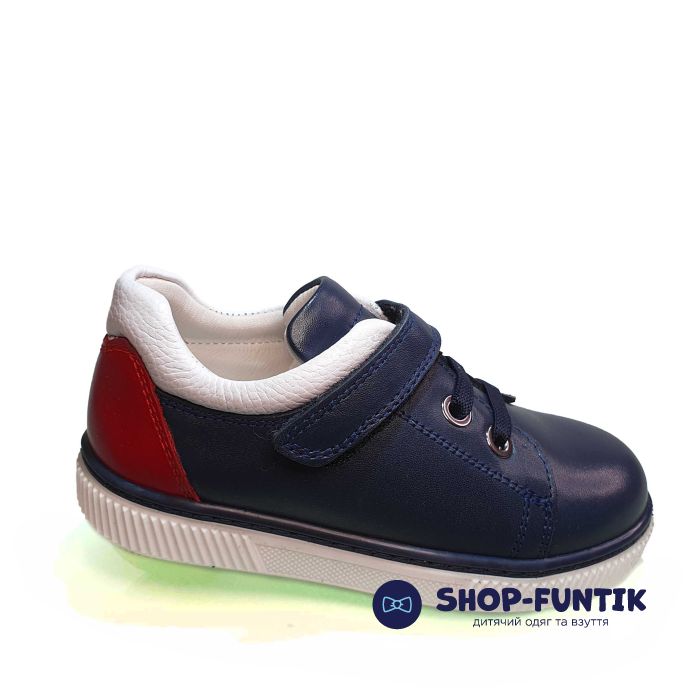 Кроссовки Tunel темно-синие на липучке 19158