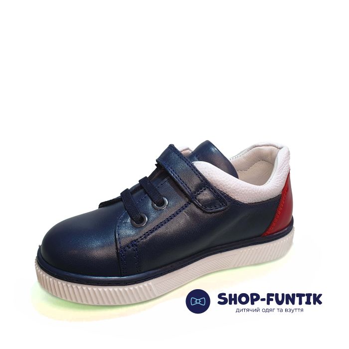 Кроссовки Tunel темно-синие на липучке 19158