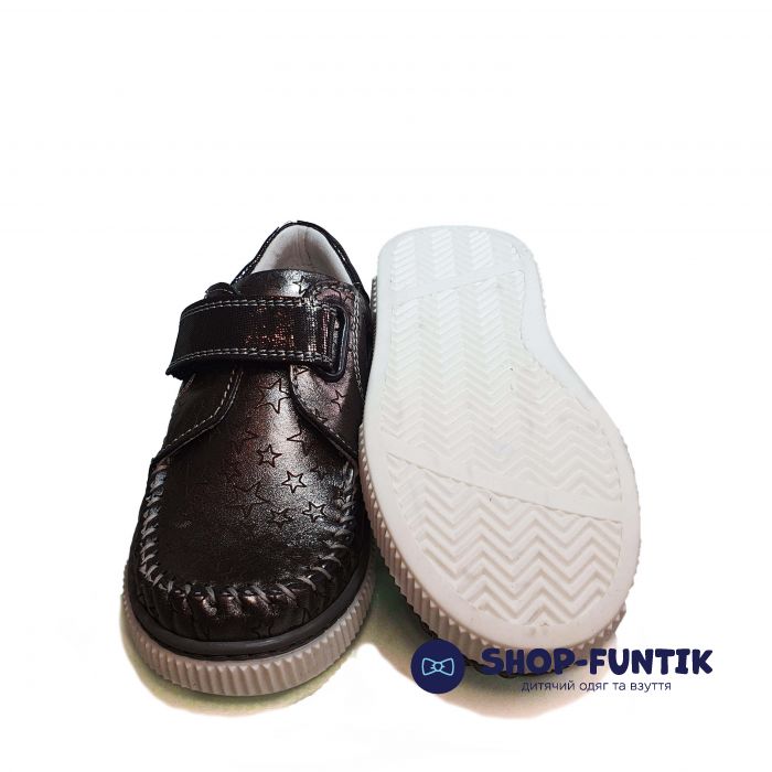 Мокасины Tunel темно-серые на липучке 191587