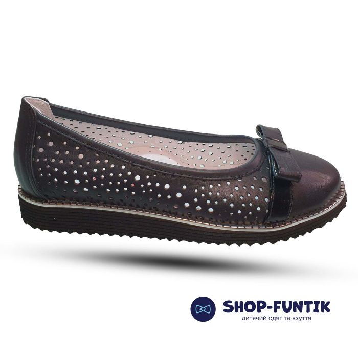 Туфли Tunel черные со сквозной перфорацией 215