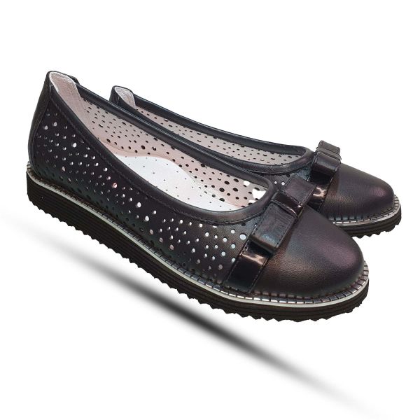 Туфли Tunel черные со сквозной перфорацией 215