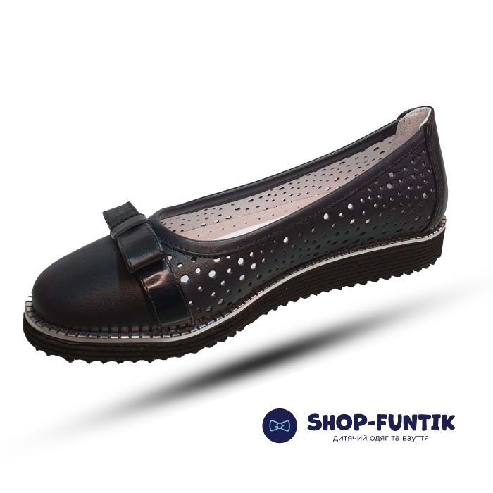 Туфли Tunel черные со сквозной перфорацией 215