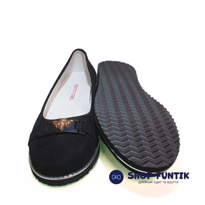 Туфли Tunel черные с ремешком 20019