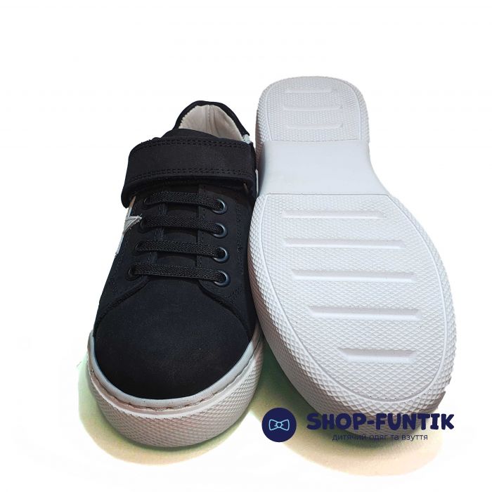 Кроссовки Tunel черные с белой звездой 2083