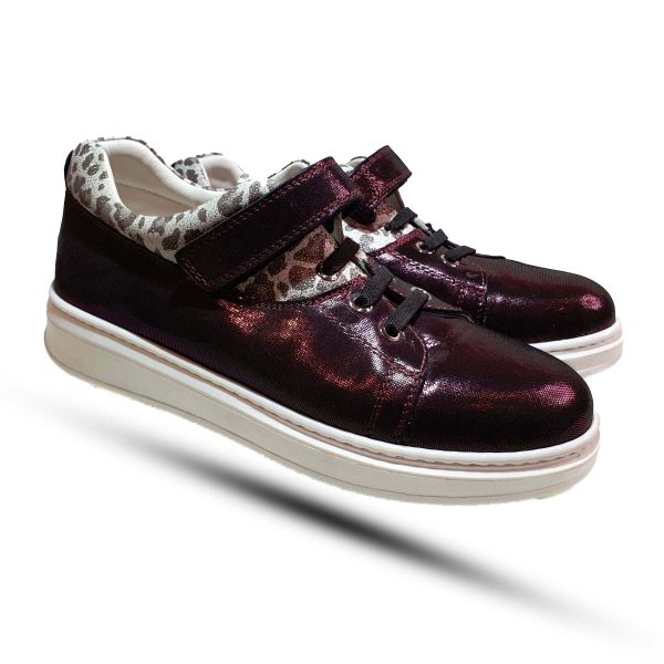 Туфли Tunel темно-бордовые с лазерным напылением 32