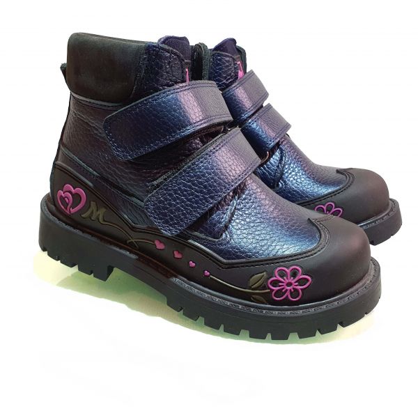 Ботинки Minimen синие с декором 1777