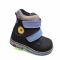 Ботинки Minimen темно-синие с голубыми липучками 121