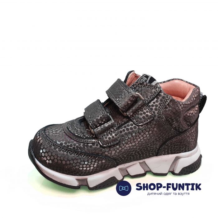 Кроссовки Tіflani темно-серые усыпаны стразами 18B