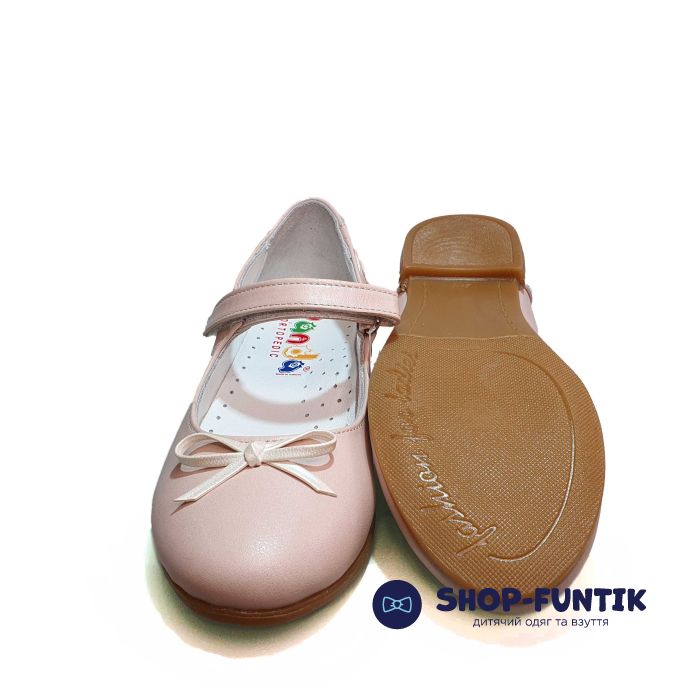 Туфли Panda пудровые на застежке-липучка 91.30