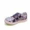 Кроссовки Panda с сиреневым  принтом и сиреневыми липучками