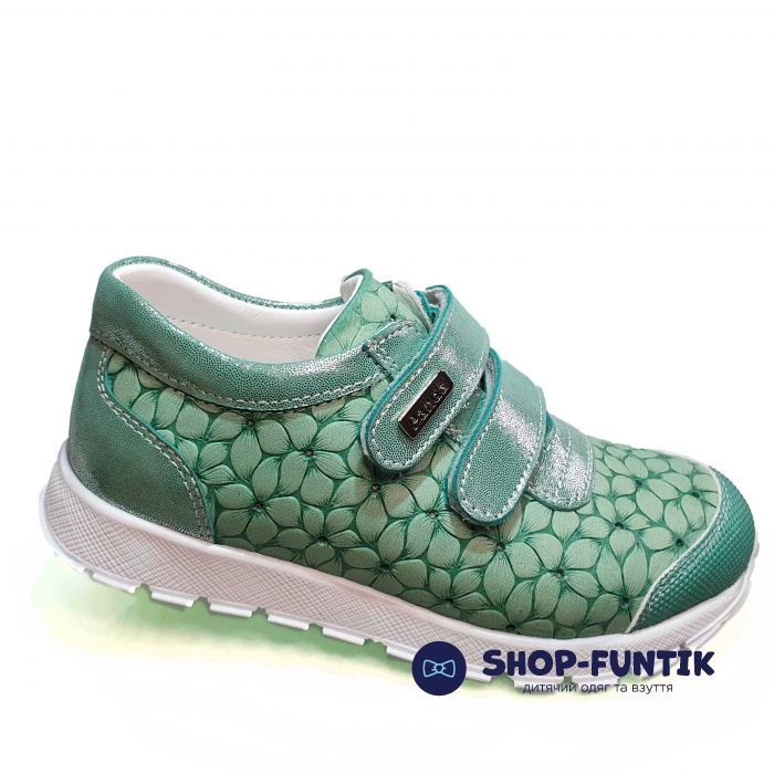 Кроссовки Panda зеленые с цветочным оттиском 884