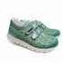 Кросівки Panda зелені з квітковим відбитком 884
