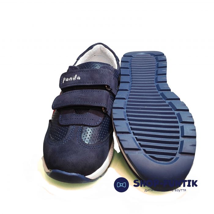Кроссовки Panda темно-синие с красной полосой 508