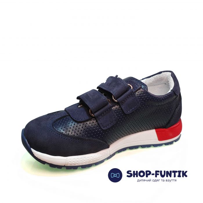 Кроссовки Panda темно-синие с красной полосой 508