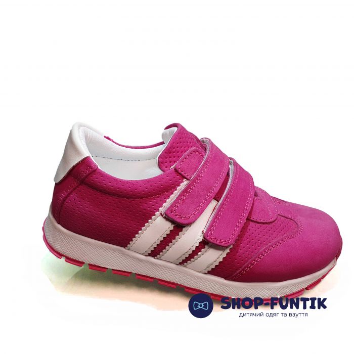 Кроссовки Polipeys розовые с белыми вставками 2801