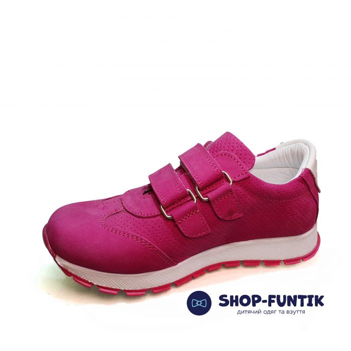 Кроссовки Polipeys розовые с белыми вставками 2801