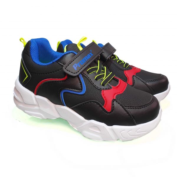 Кроссовки  Promax черные с цветными вставками 171506