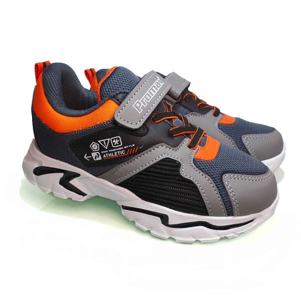 Кроссовки  Promax серые сетка 176410