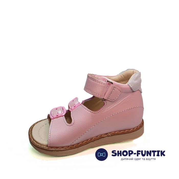 Сандалии Dr.Mimy розовые с цветочком 0001