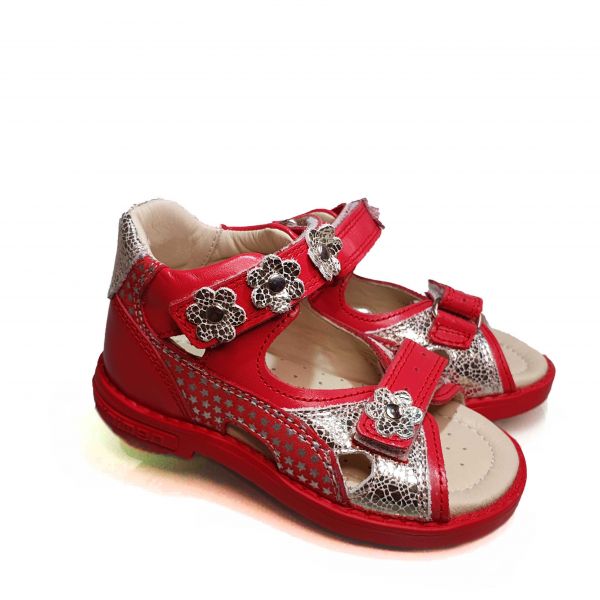 Сандалии Minimen красные открытые 01-33-12