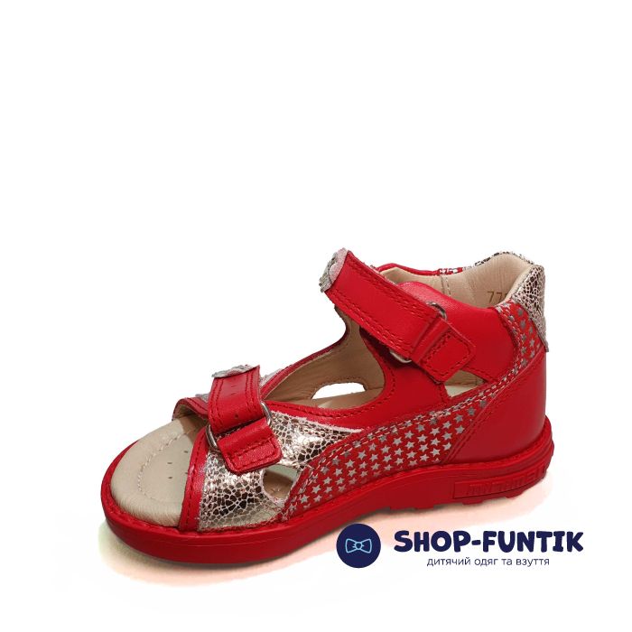 Сандалии Minimen красные открытые 01-33-12