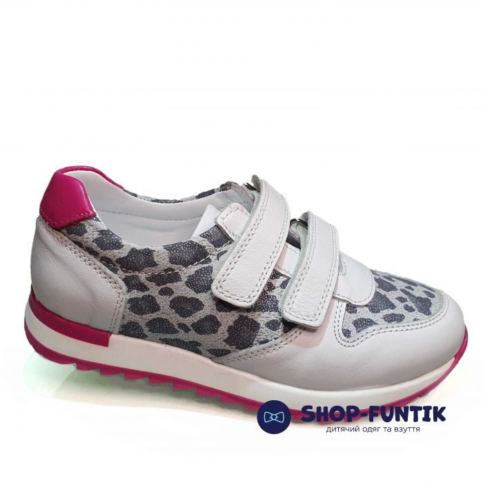 Кроссовки Polipeys cветло-серые с анималистическим принтом 2801