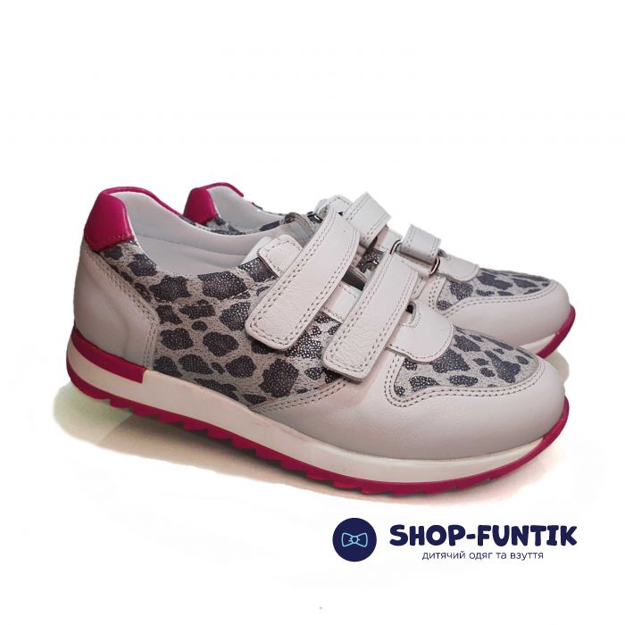 Кроссовки Polipeys cветло-серые с анималистическим принтом 2801