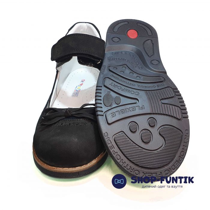 Туфли Dr.MYMI черные с бантиком 1836