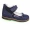 Туфли Dr.Mimi темно-синие с бантиком 1831