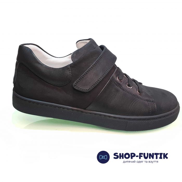 Кроссовки Tunel черные с кожаными вставками 191531