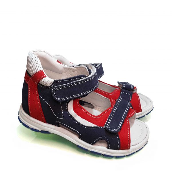Сандалии Tunel темно-синие с красными и белыми вставками 1322