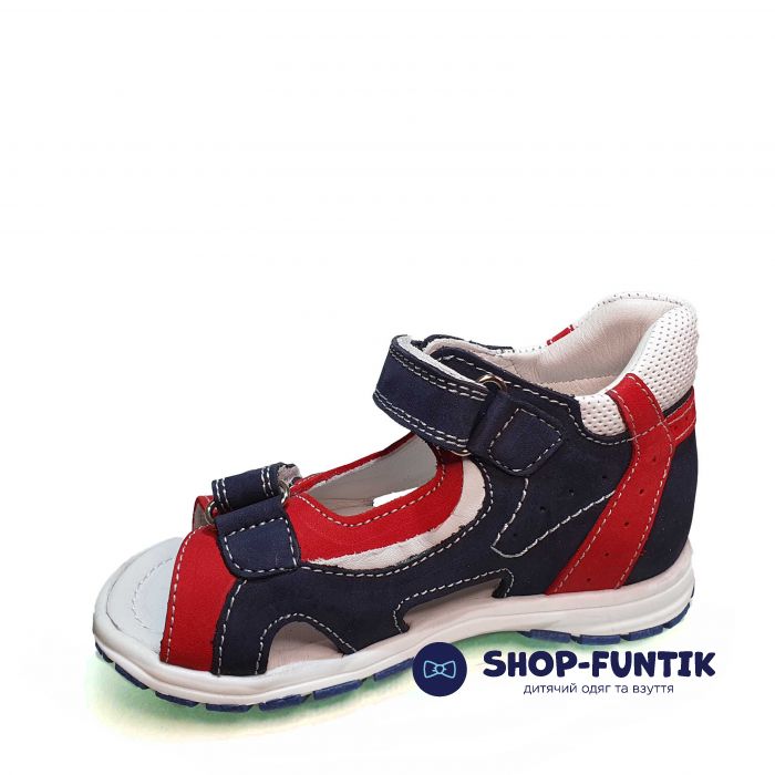 Сандалии Tunel темно-синие с красными и белыми вставками 1322