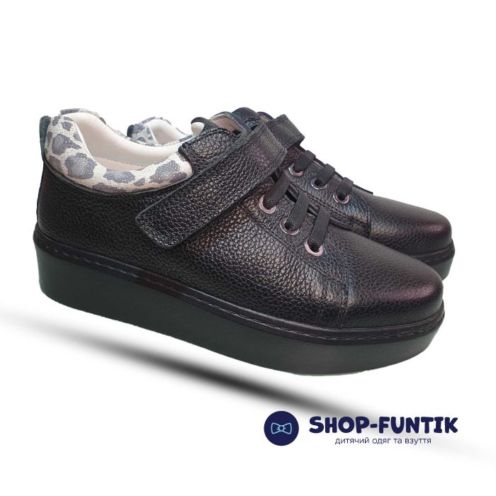 Туфли Tunel черные на толстой подошве 1029