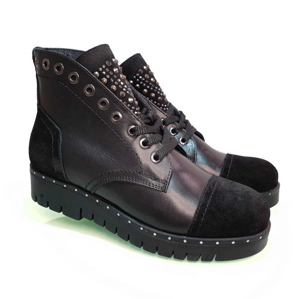 Ботинки Tunel черные со стразами 1870