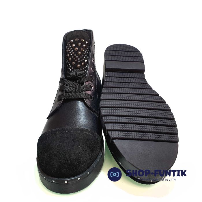 Ботинки Tunel черные со стразами 1870