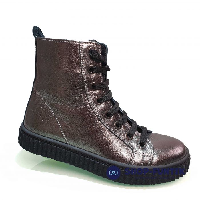 Ботинки Tunel cерые с декоративной шнуровкой 1873