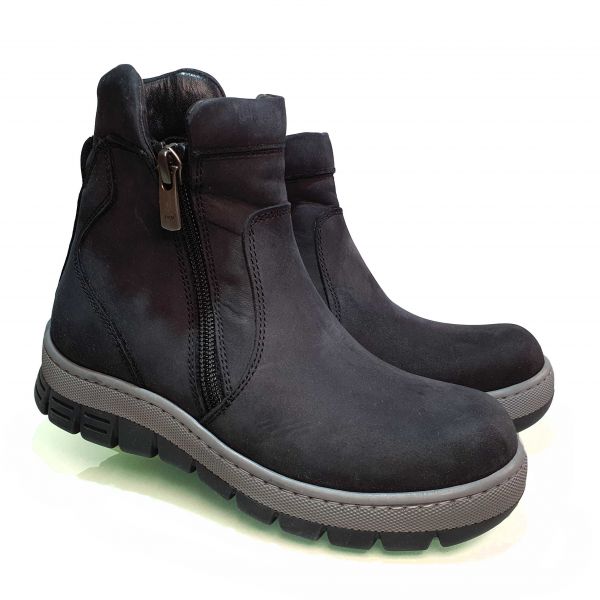 Ботинки Tunel черные с двумя молниями (123)