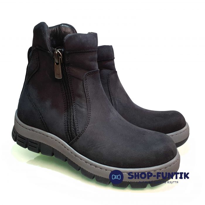 Ботинки Tunel черные с двумя молниями (123)