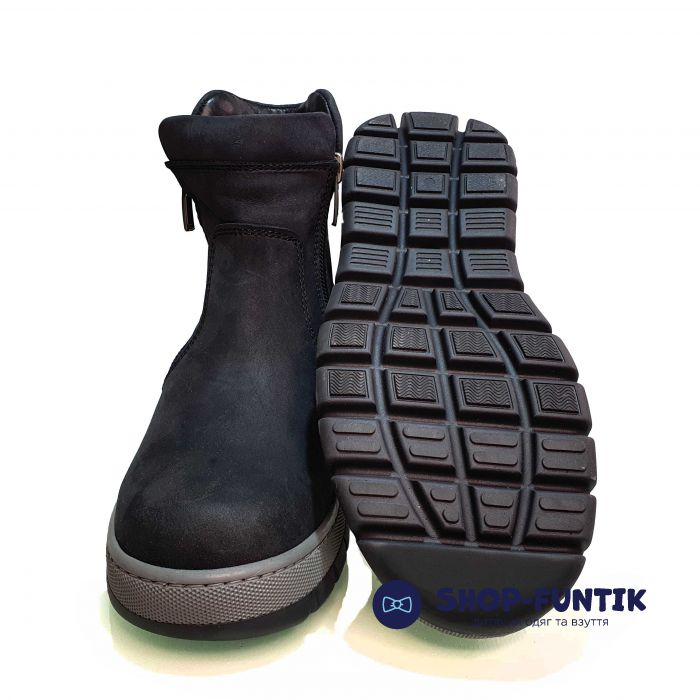 Ботинки Tunel черные с двумя молниями (123)