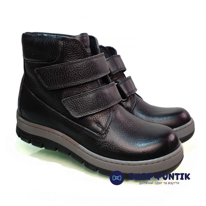 Ботинки Tunel черные на серой подошве 1852