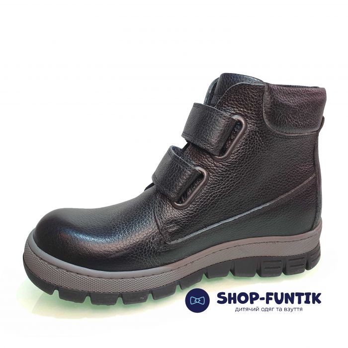 Ботинки Tunel черные на серой подошве 1852