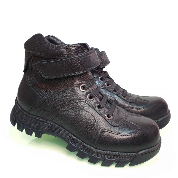 Ботинки Tunel черные с декоративной шнуровкой 1752