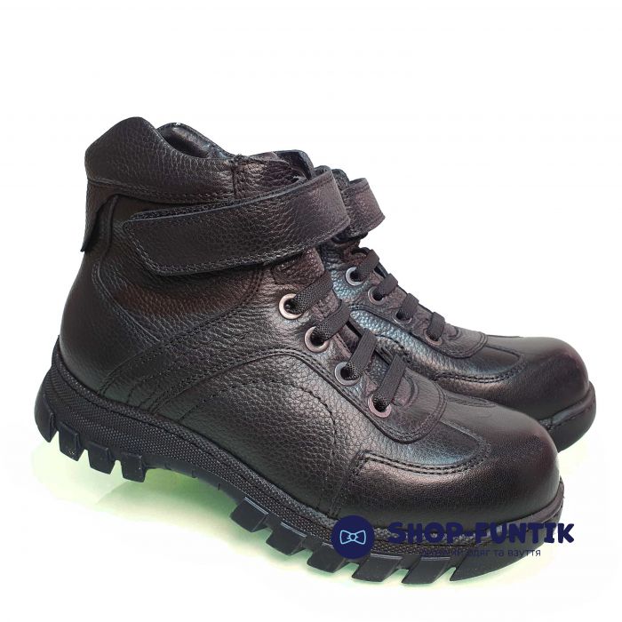 Ботинки Tunel черные с декоративной шнуровкой 1752